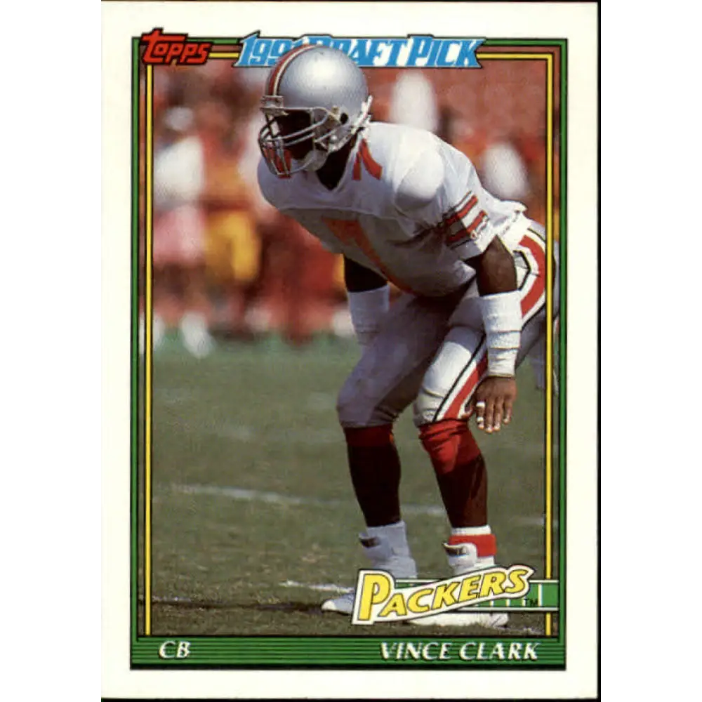 1991 Topps #439 Vince Clark NM-MT RC Rookie Green Bay Packers Football Card  Image 1