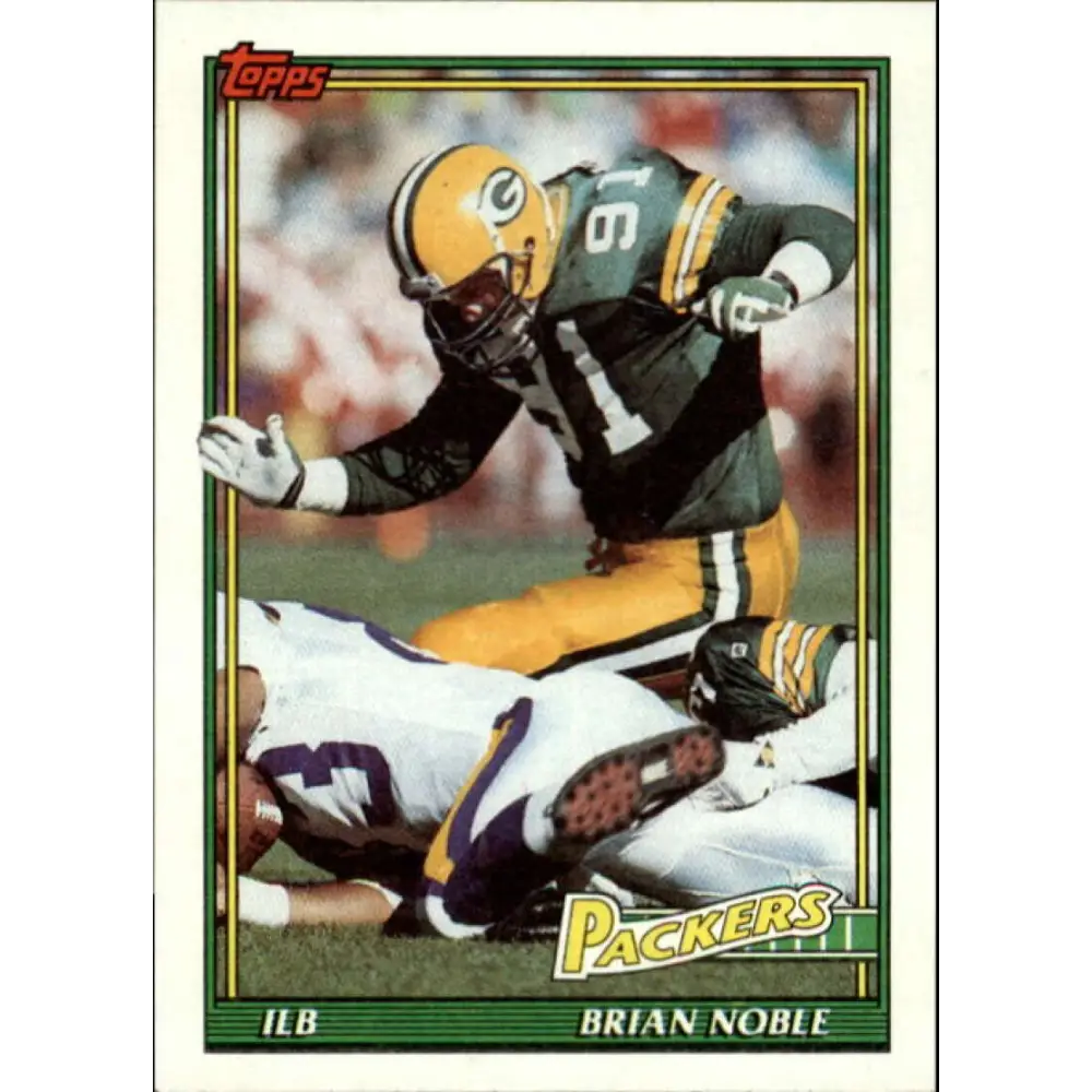 1991 Topps #440 Brian Noble NM-MT Green Bay Packers Football Card  Image 1