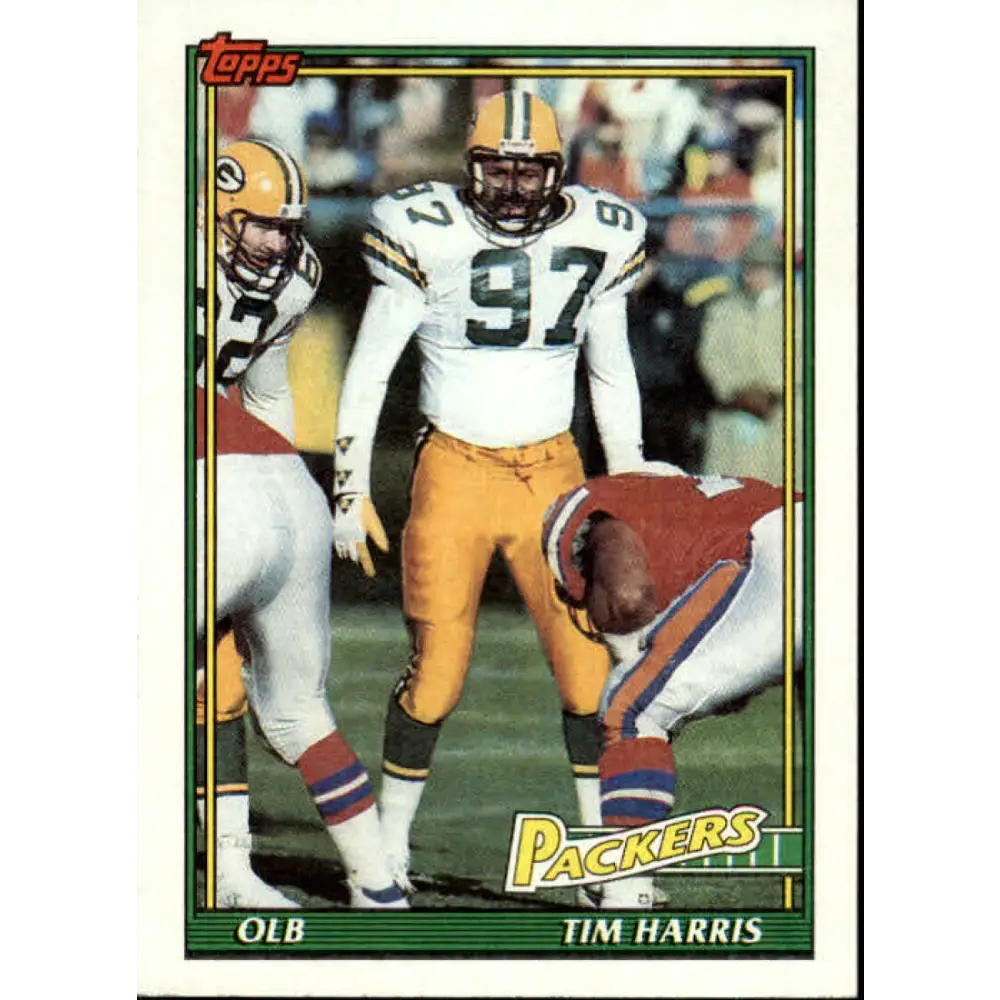 1991 Topps #443 Tim Harris NM-MT Green Bay Packers Football Card  Image 1