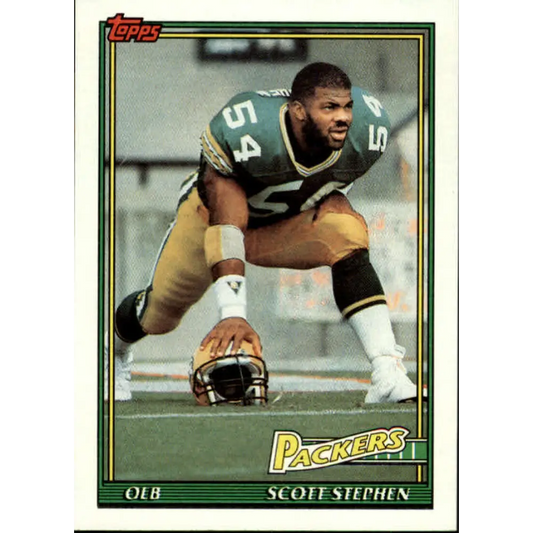 1991 Topps #444 Scott Stephen NM-MT RC Rookie Green Bay Packers Football Card  Image 1