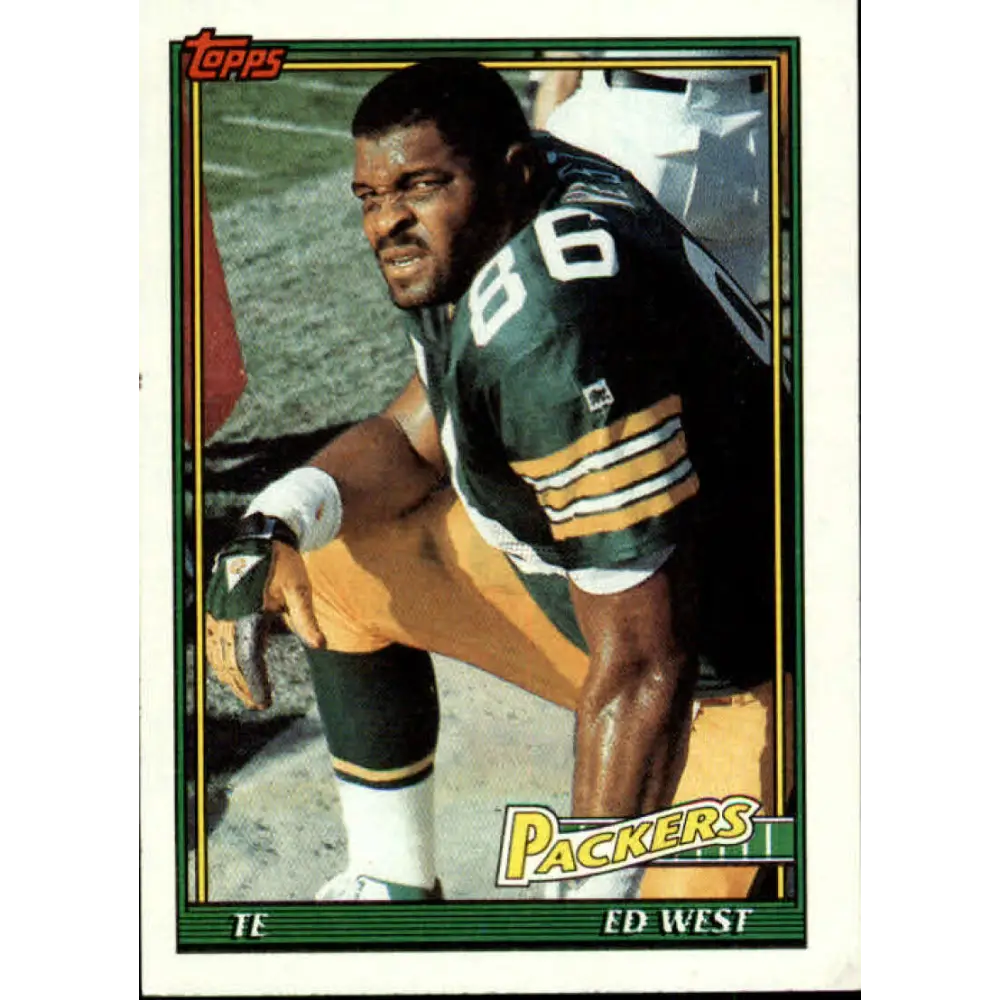 1991 Topps #449 Ed West NM-MT Green Bay Packers Football Card  Image 1