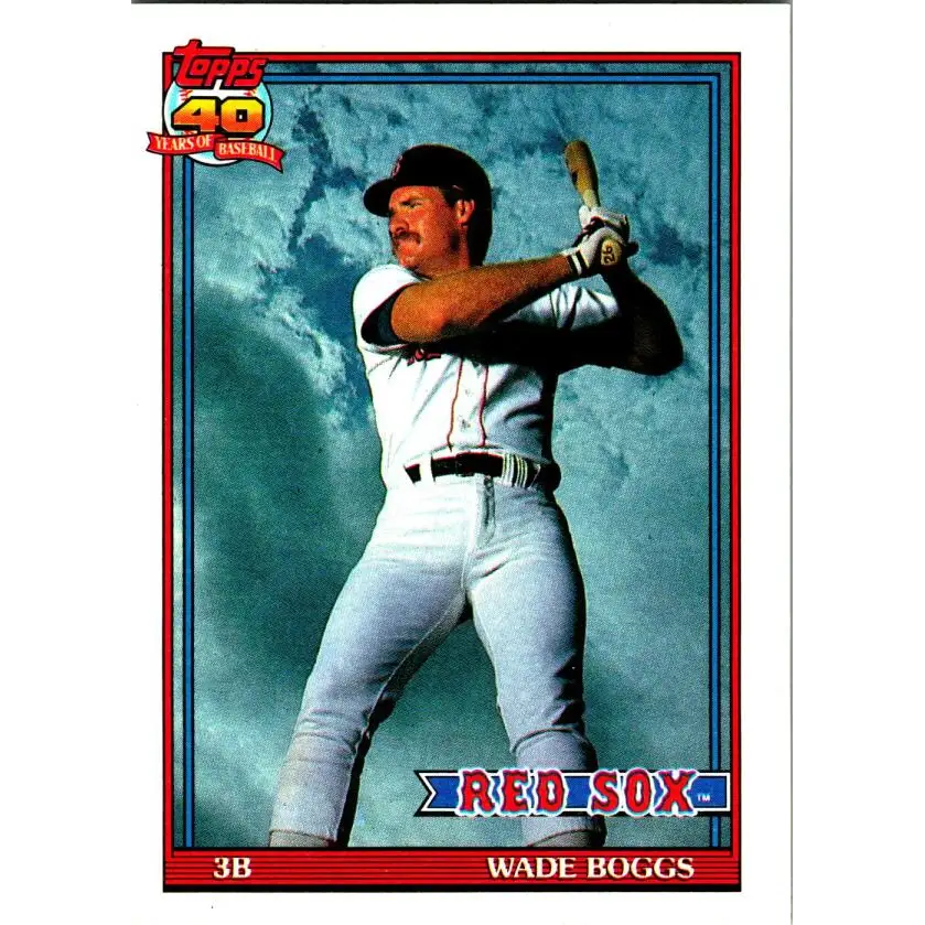 1991 Topps #450 Wade Boggs NM-MT Boston Red Sox Baseball Card  Image 1