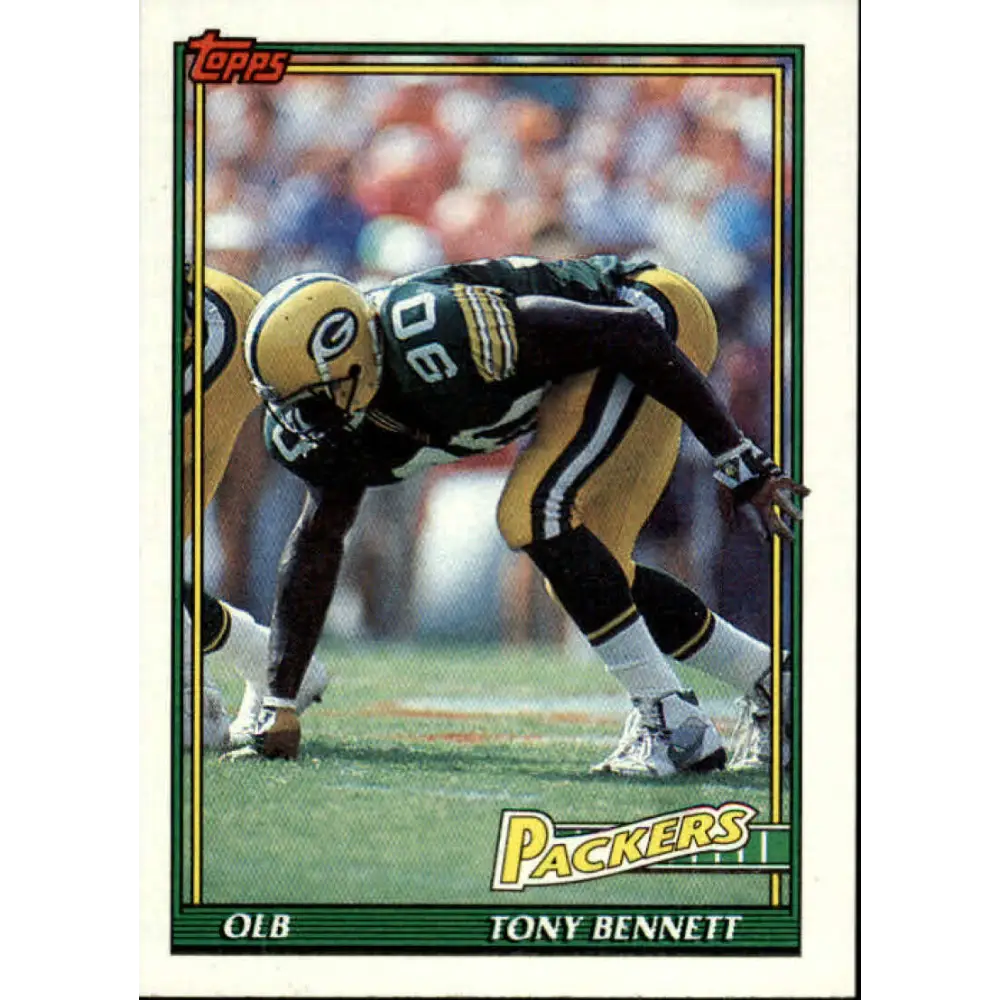1991 Topps #452 Tony Bennett NM-MT Green Bay Packers Football Card  Image 1
