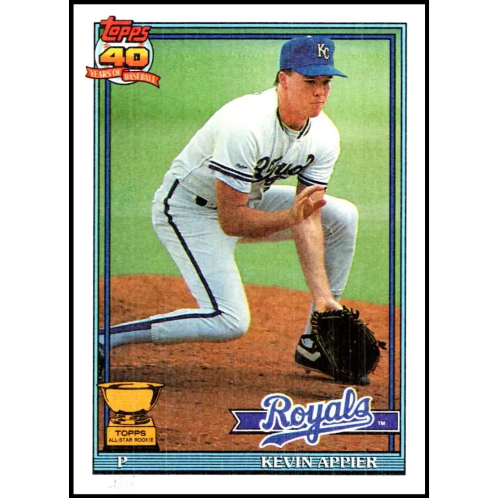 1991 Topps #454 Kevin Appier NM-MT Kansas City Royals Baseball Card  Image 1