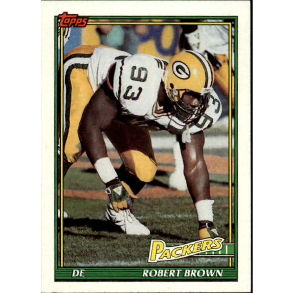 1991 Topps #455 Robert Brown NM-MT Green Bay Packers Football Card  Image 1