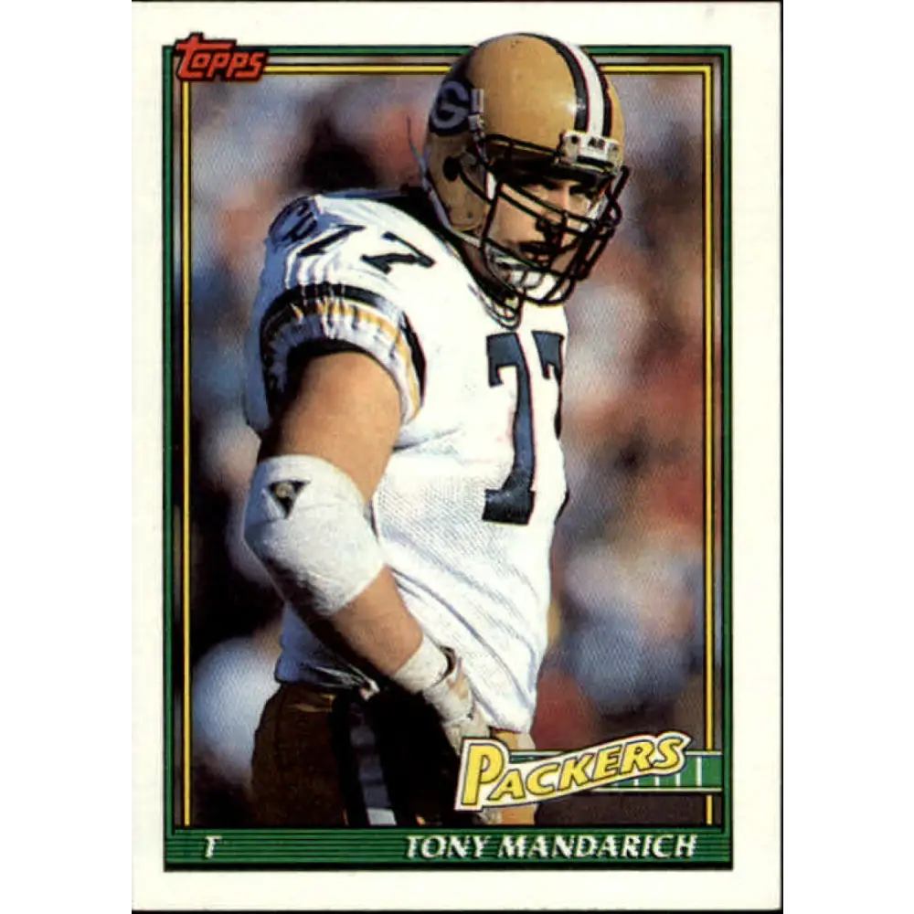 1991 Topps #457A Tony Mandarich NM-MT Green Bay Packers Football Card  Image 1