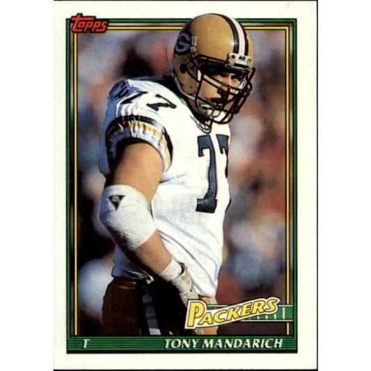 1991 Topps #457A Tony Mandarich NM-MT Green Bay Packers Football Card  Image 1