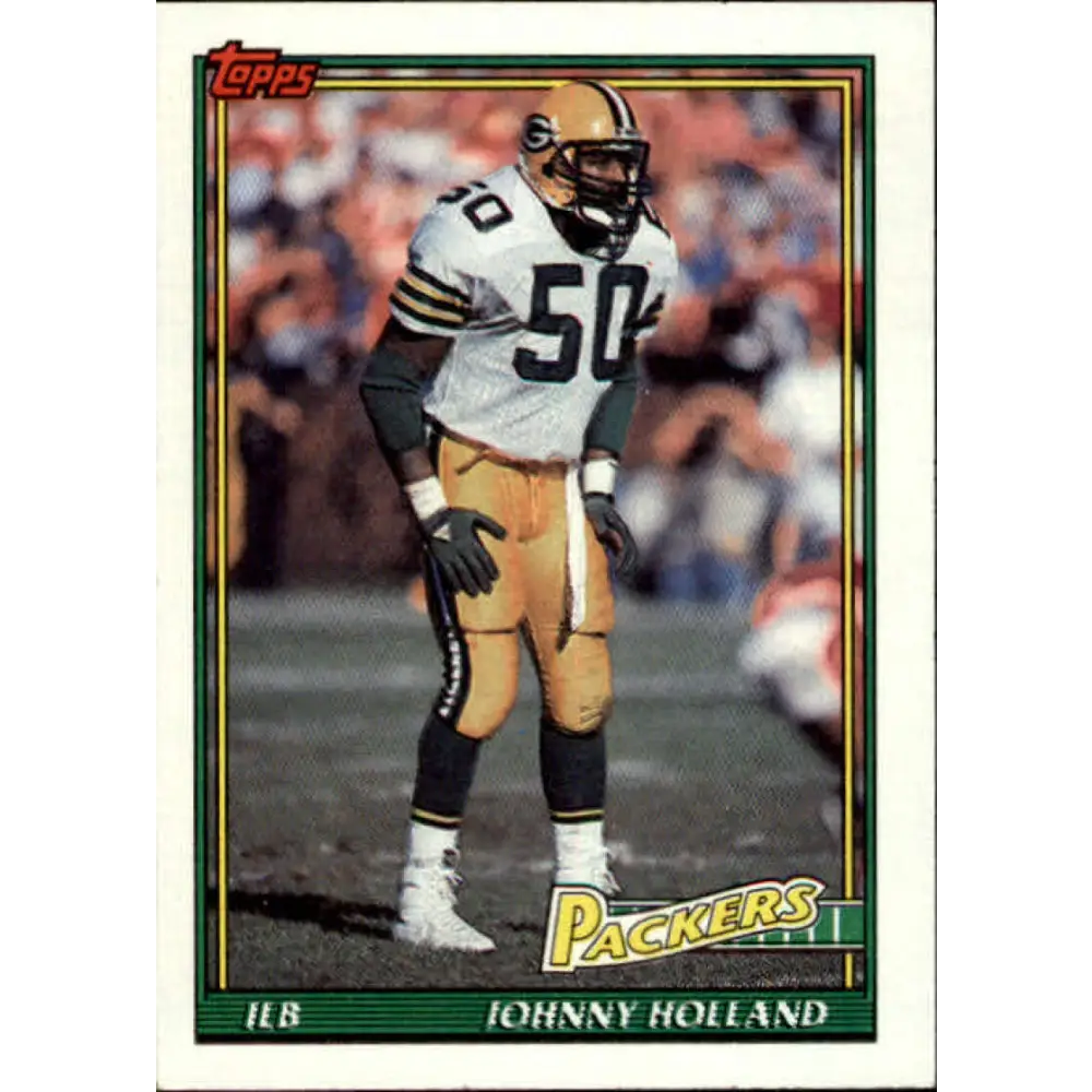 1991 Topps #458 Johnny Holland NM-MT Green Bay Packers Football Card  Image 1