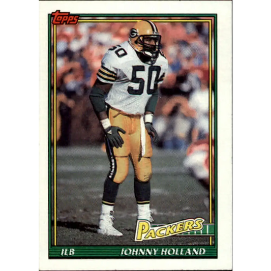 1991 Topps #458 Johnny Holland NM-MT Green Bay Packers Football Card  Image 1
