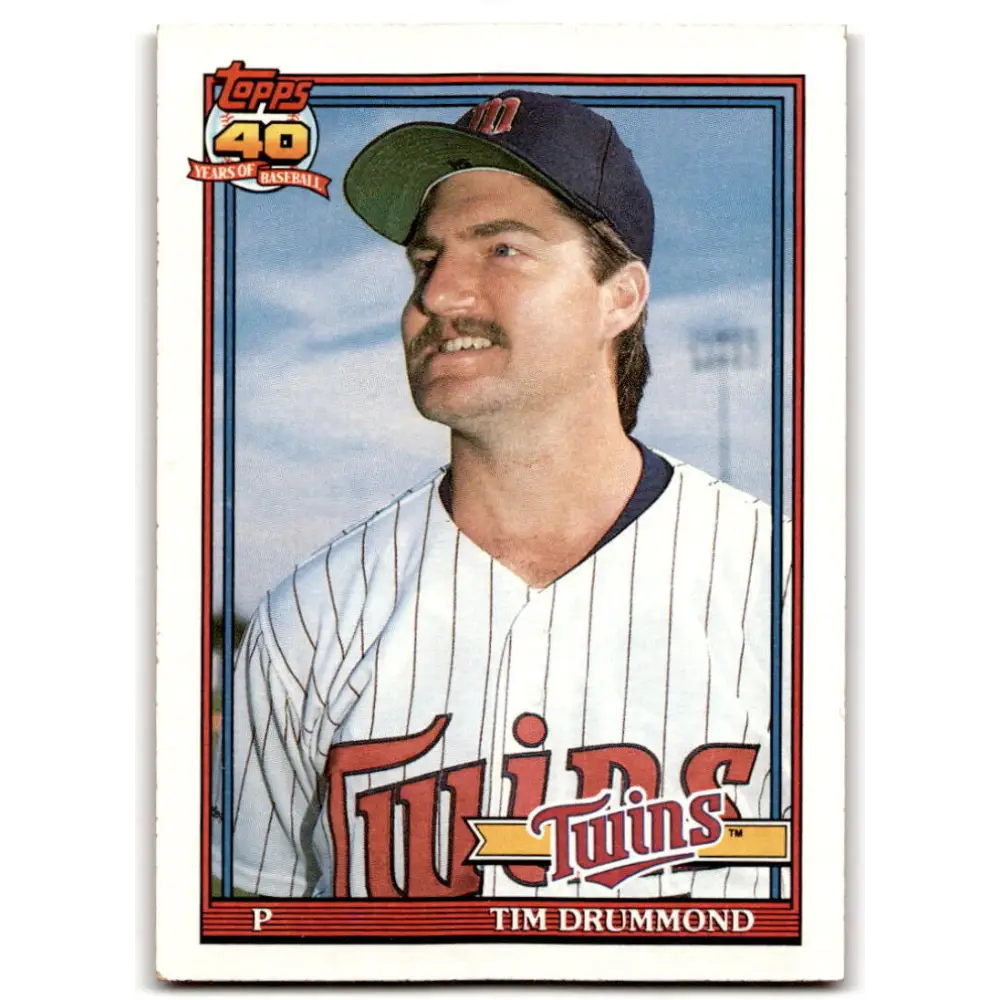 1991 Topps #46 Tim Drummond NM-MT Minnesota Twins Baseball Card  Image 1