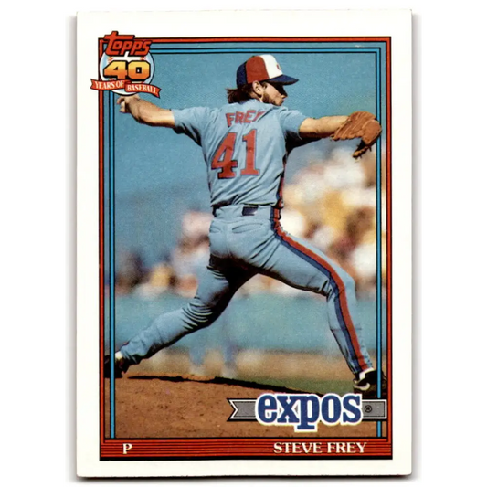 1991 Topps #462 Steve Frey NM-MT Montreal Expos Baseball Card  Image 1