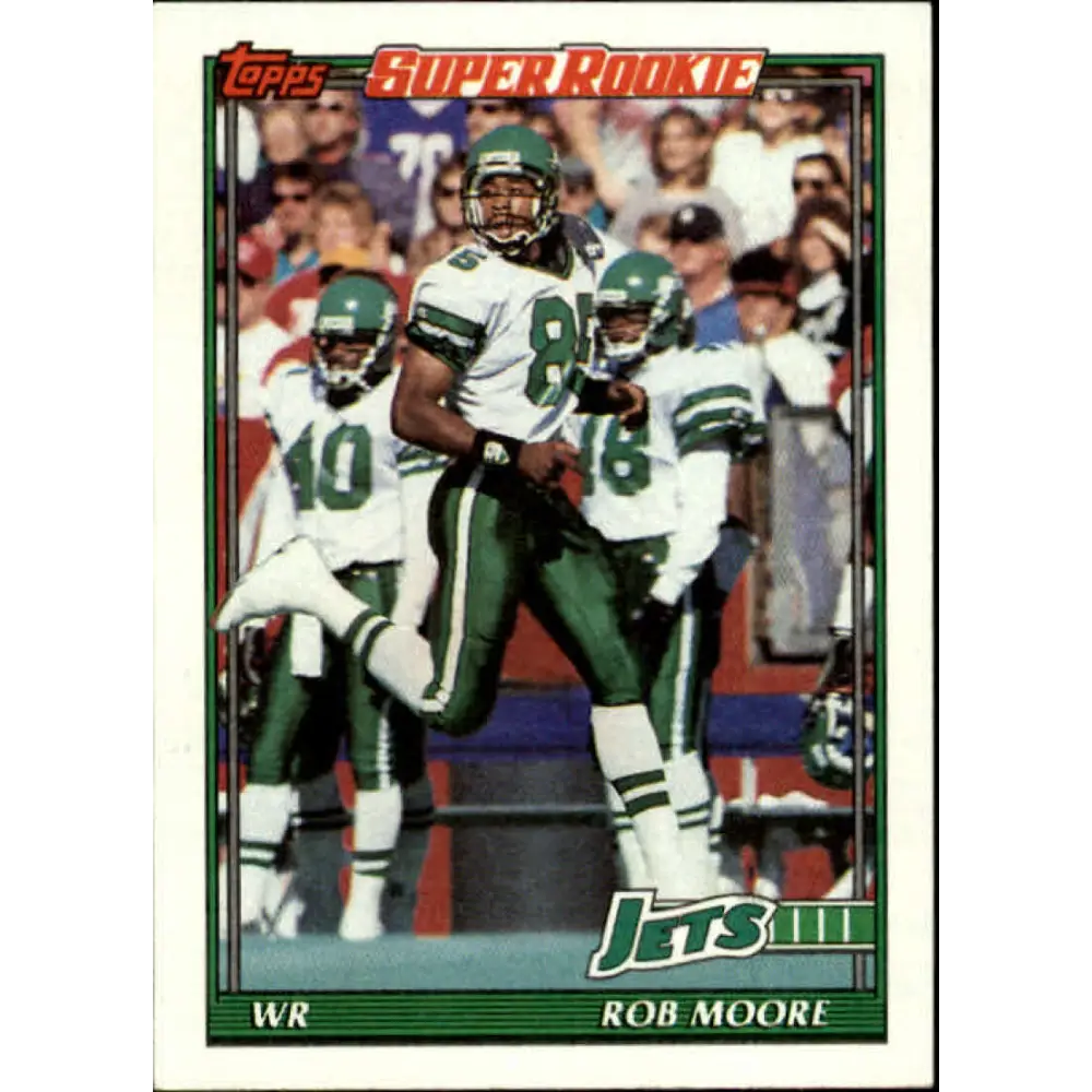 1991 Topps #463 Rob Moore NM-MT RC Rookie New York Jets Football Card  Image 1