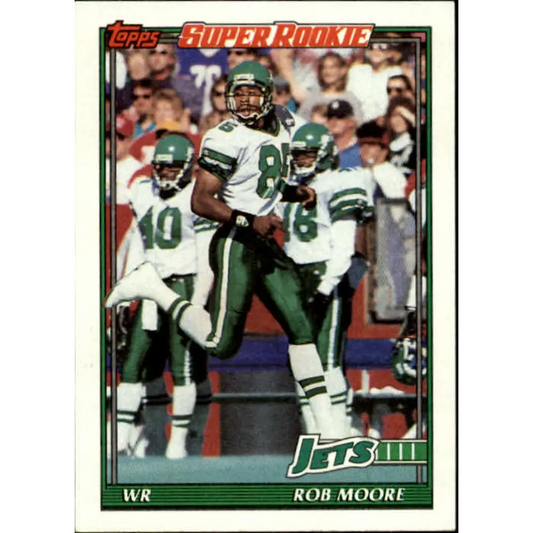 1991 Topps #463 Rob Moore NM-MT RC Rookie New York Jets Football Card  Image 1