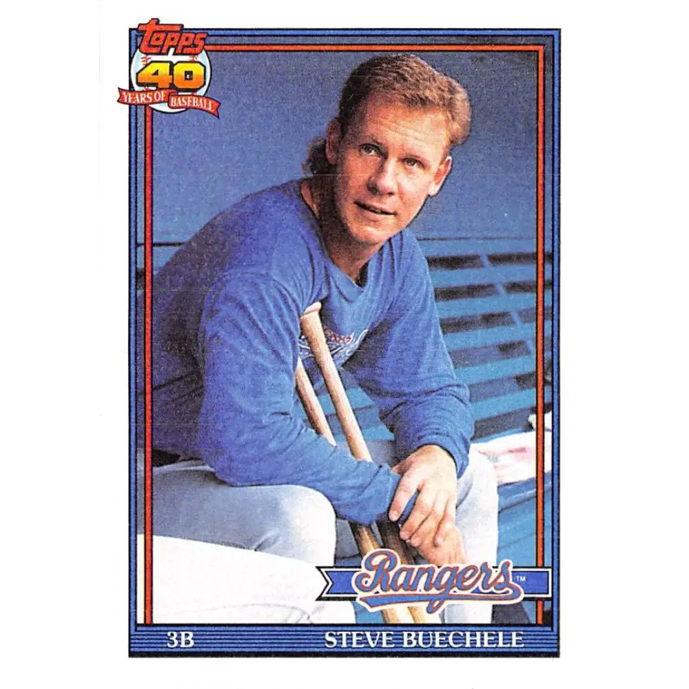 1991 Topps #464 Steve Buechele NM-MT Texas Rangers Baseball Card  Image 1