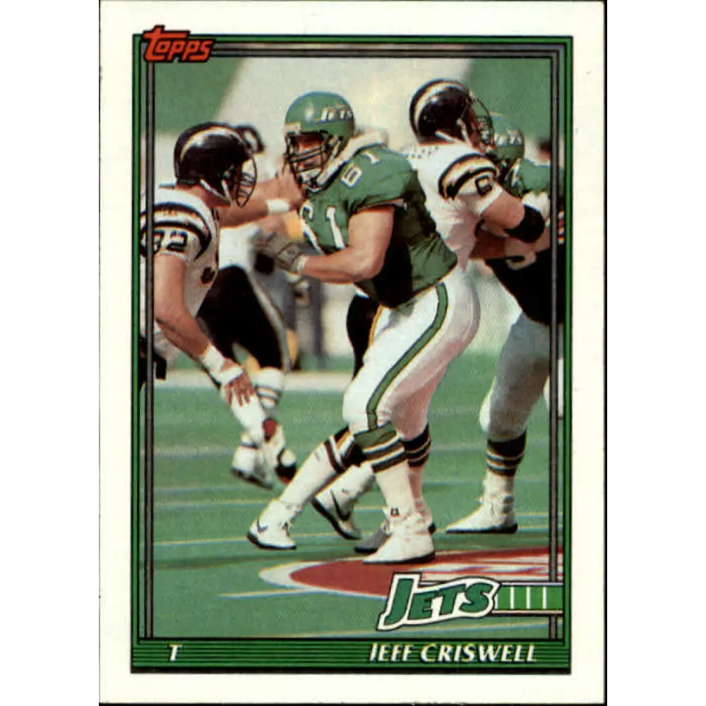 1991 Topps #466 Jeff Criswell NM-MT New York Jets Football Card  Image 1