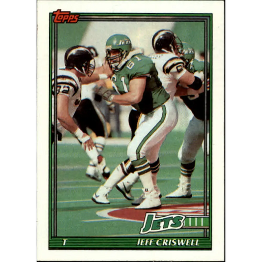 1991 Topps #466 Jeff Criswell NM-MT New York Jets Football Card  Image 1