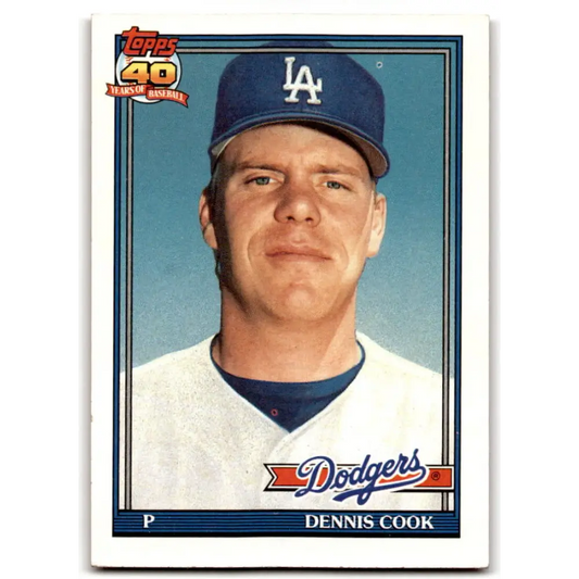 1991 Topps #467 Dennis Cook NM-MT Los Angeles Dodgers Baseball Card  Image 1