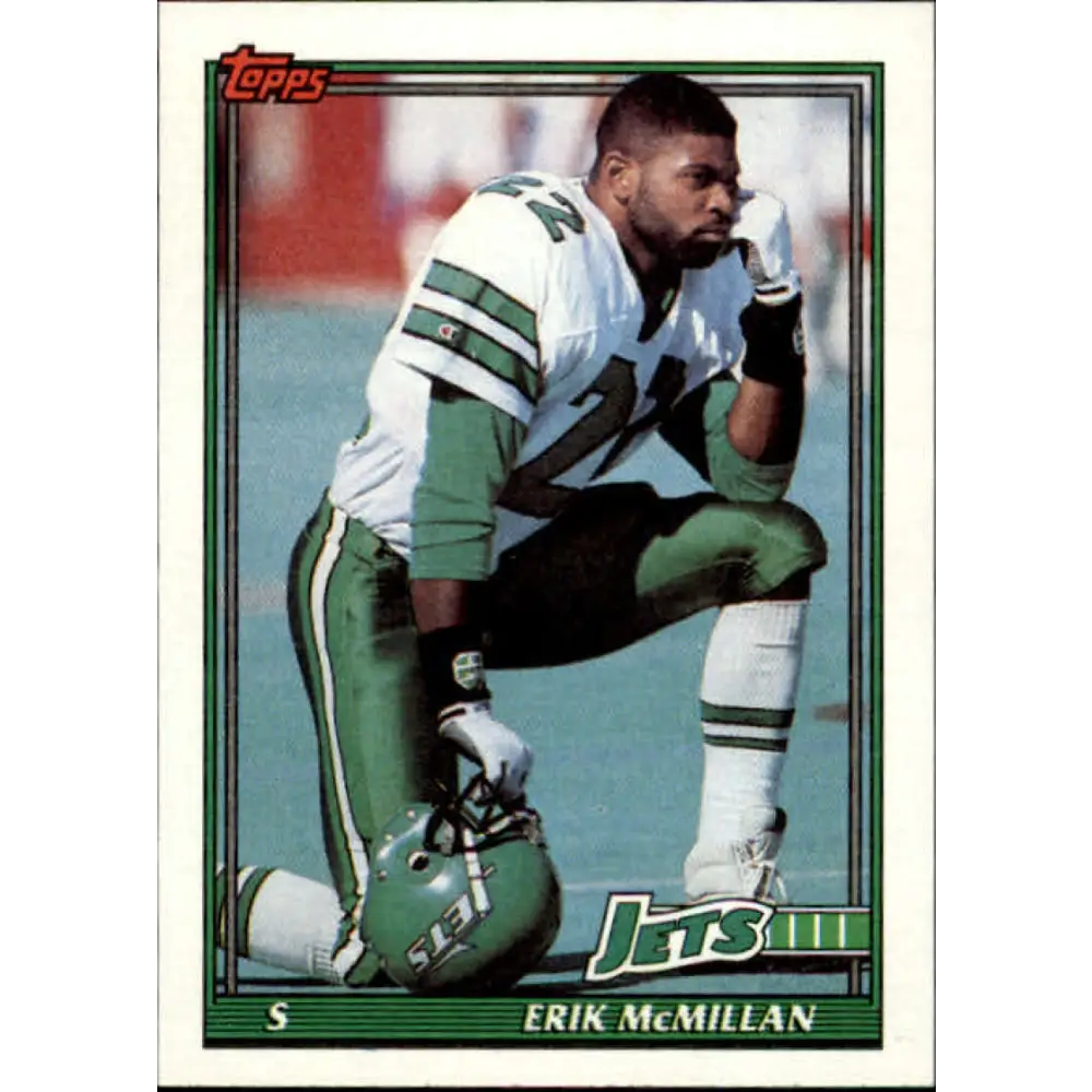 1991 Topps #469 Erik McMillan NM-MT New York Jets Football Card  Image 1