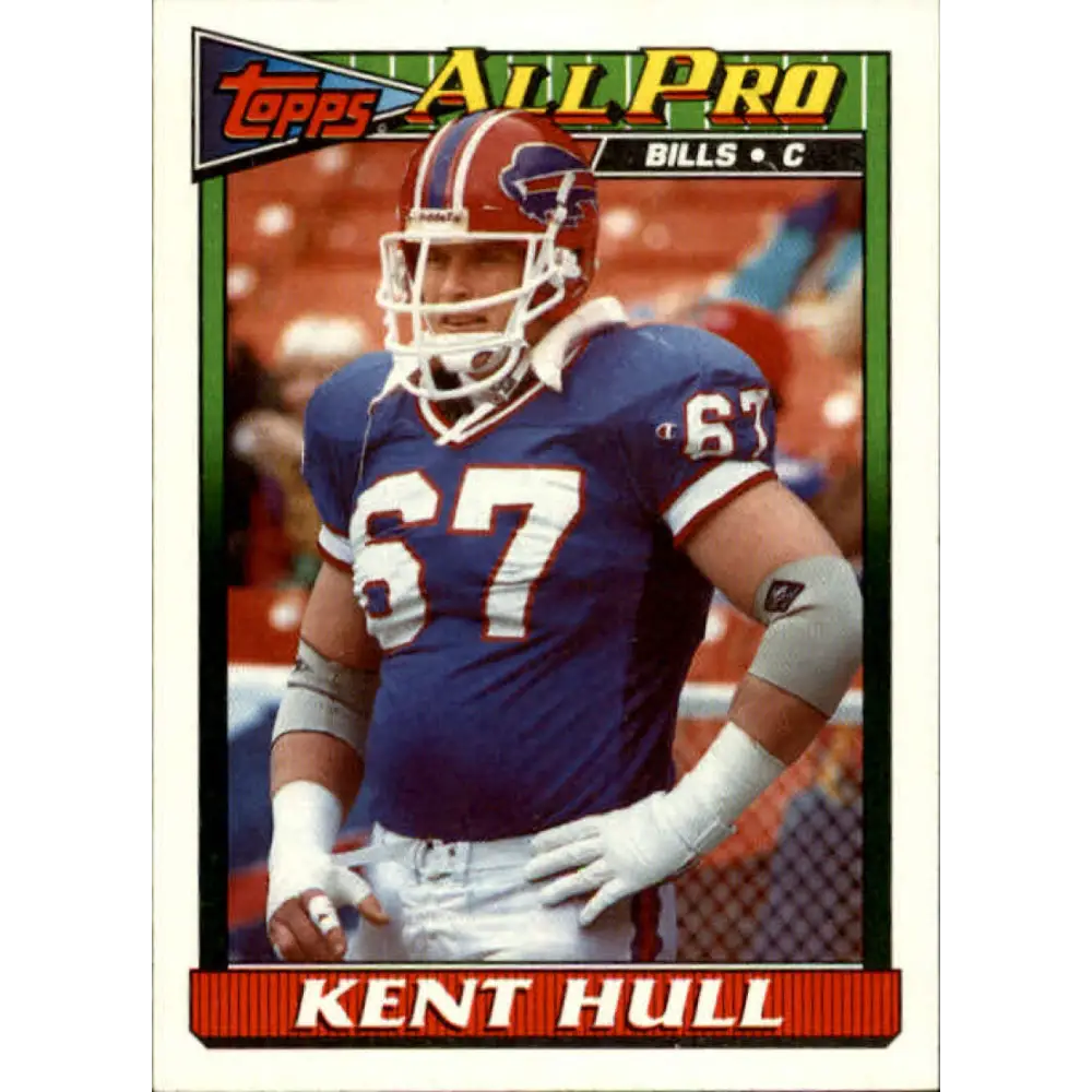 1991 Topps #47 Kent Hull NM-MT Buffalo Bills Football Card  Image 1