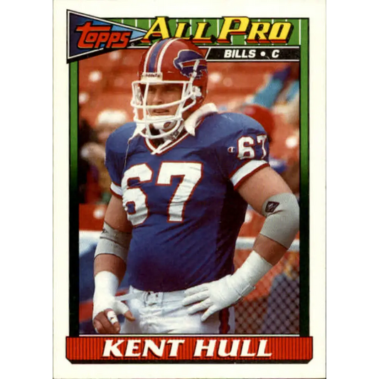1991 Topps #47 Kent Hull NM-MT Buffalo Bills Football Card  Image 1