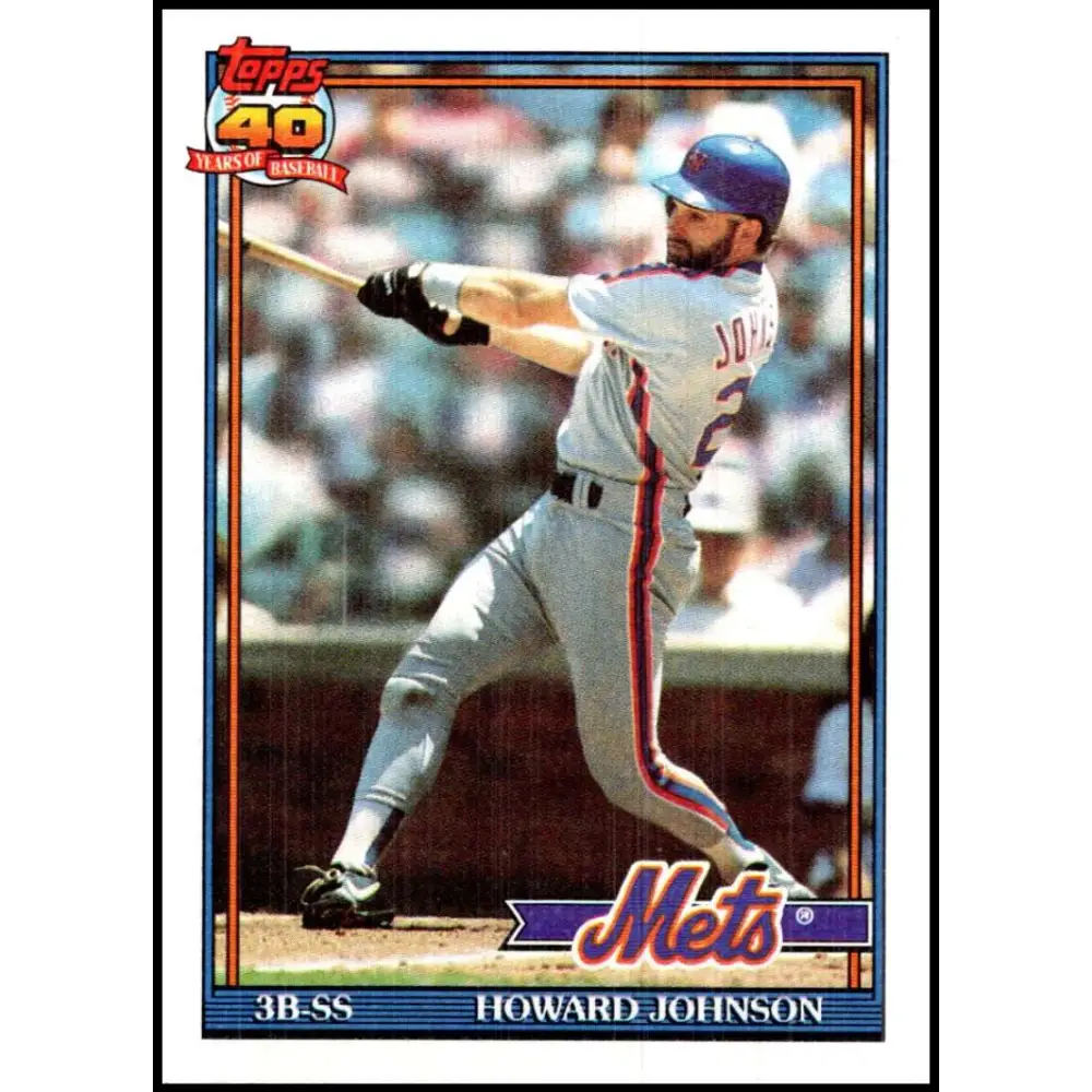 1991 Topps #470 Howard Johnson NM-MT New York Mets Baseball Card  Image 1