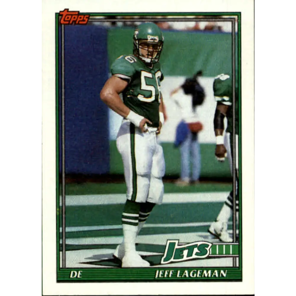 1991 Topps #470 Jeff Lageman NM-MT New York Jets Football Card  Image 1