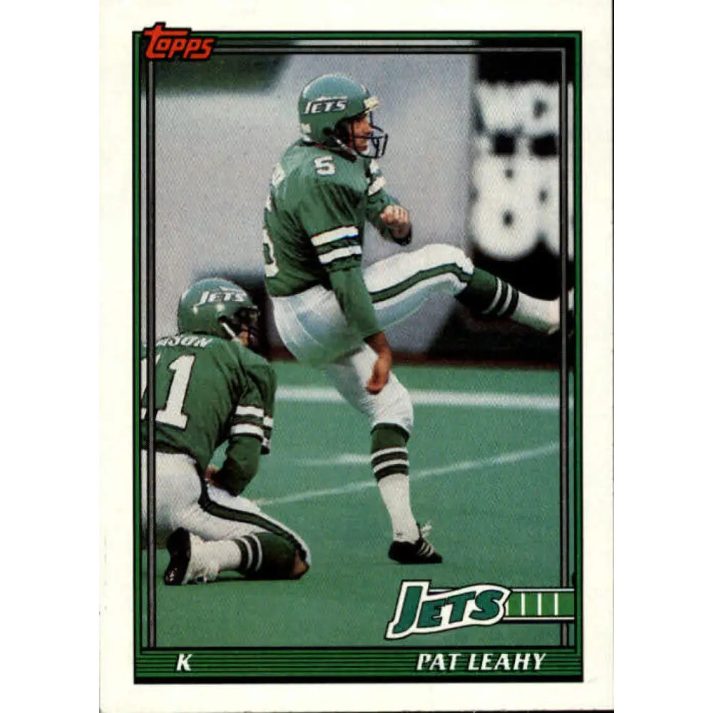 1991 Topps #471 Pat Leahy NM-MT New York Jets Football Card  Image 1
