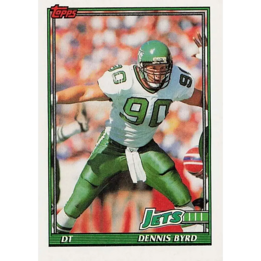 1991 Topps #472 Dennis Byrd NM-MT New York Jets Football Card  Image 1