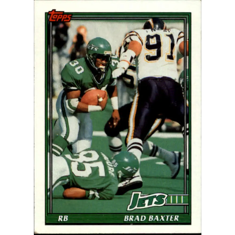 1991 Topps #474 Brad Baxter NM-MT New York Jets Football Card  Image 1