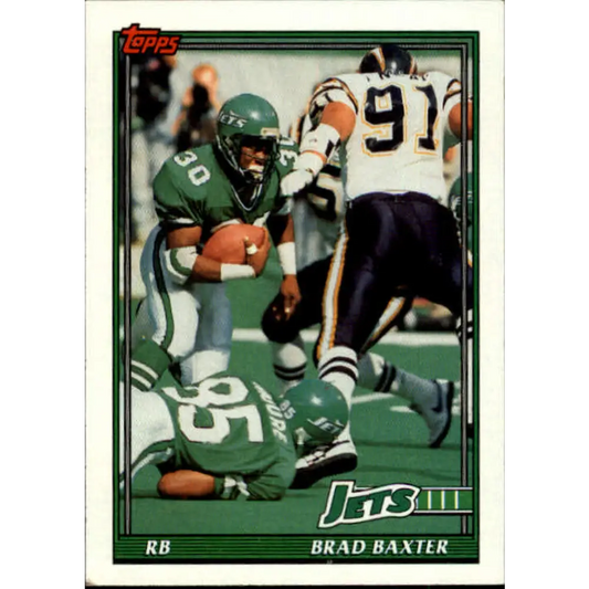 1991 Topps #474 Brad Baxter NM-MT New York Jets Football Card  Image 1