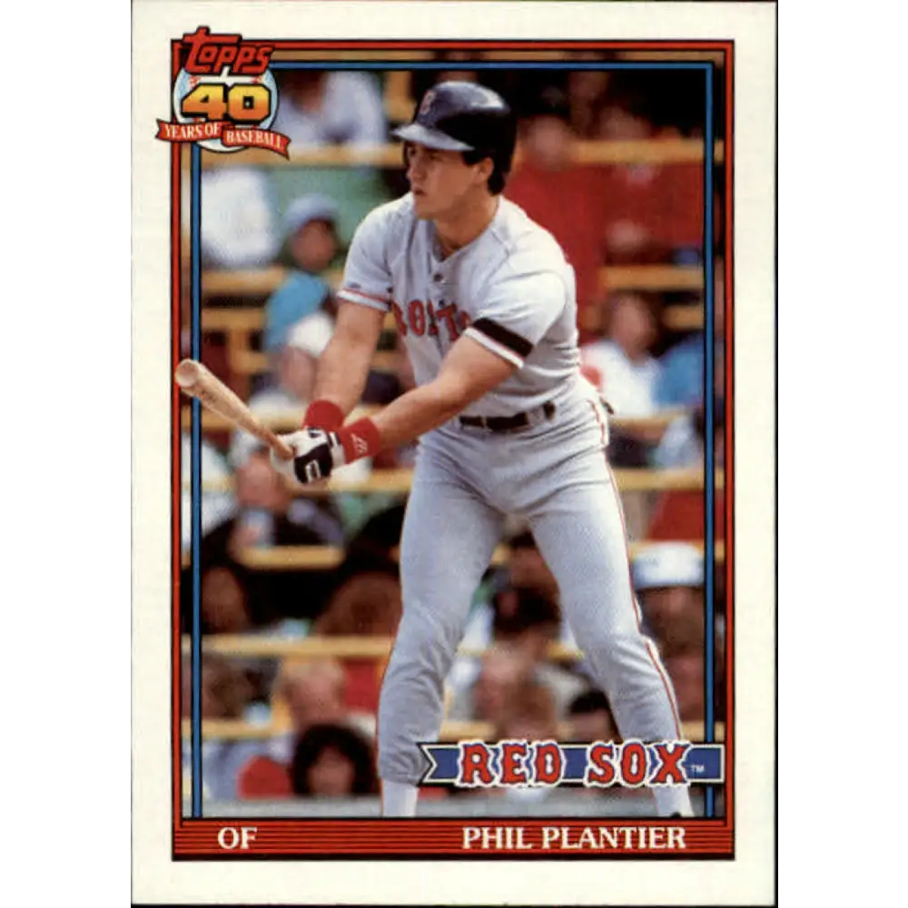 1991 Topps #474 Phil Plantier NM-MT RC Rookie Boston Red Sox Baseball Card  Image 1