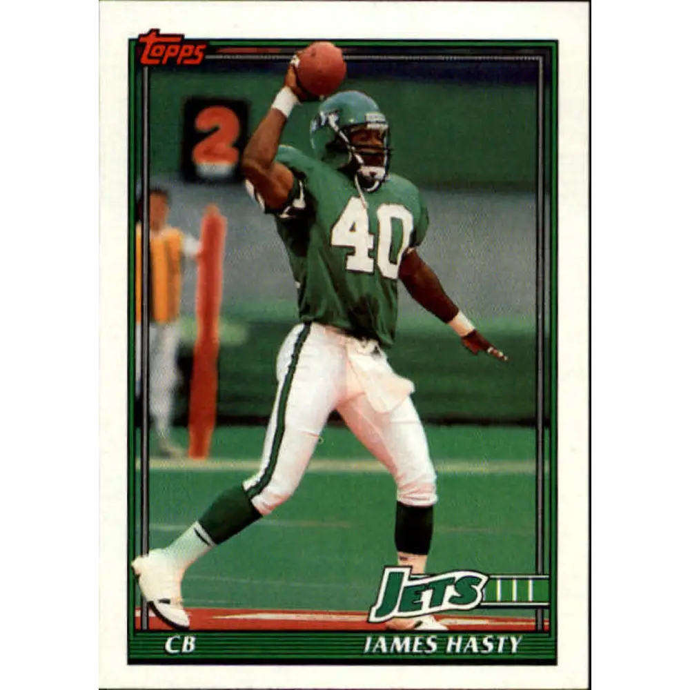 1991 Topps #480 James Hasty NM-MT New York Jets Football Card  Image 1