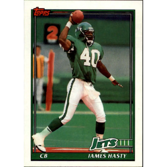1991 Topps #480 James Hasty NM-MT New York Jets Football Card  Image 1