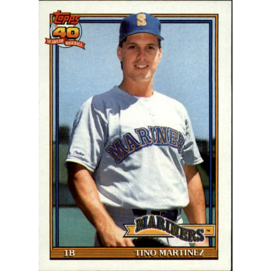 1991 Topps #482 Tino Martinez NM-MT Seattle Mariners Baseball Card  Image 1