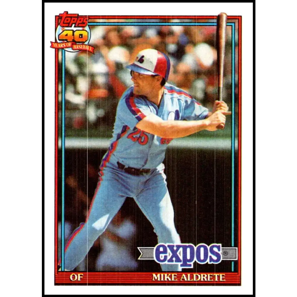 1991 Topps #483 Mike Aldrete NM-MT Montreal Expos Baseball Card  Image 1