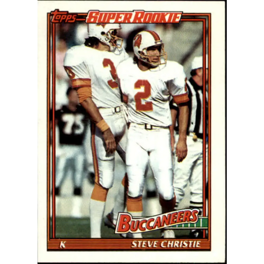 1991 Topps #486 Steve Christie NM-MT RC Rookie Tampa Bay Buccaneers Football Card  Image 1