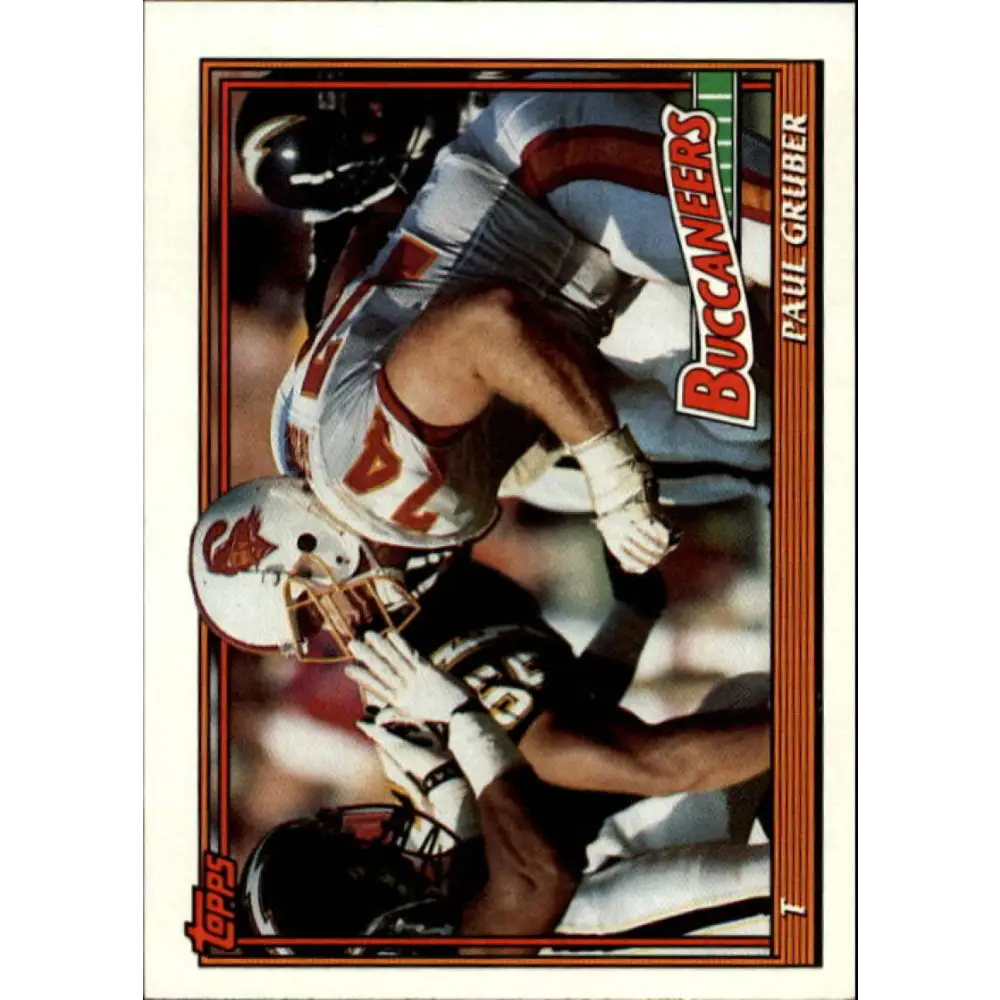 1991 Topps #487 Paul Gruber NM-MT Tampa Bay Buccaneers Football Card  Image 1