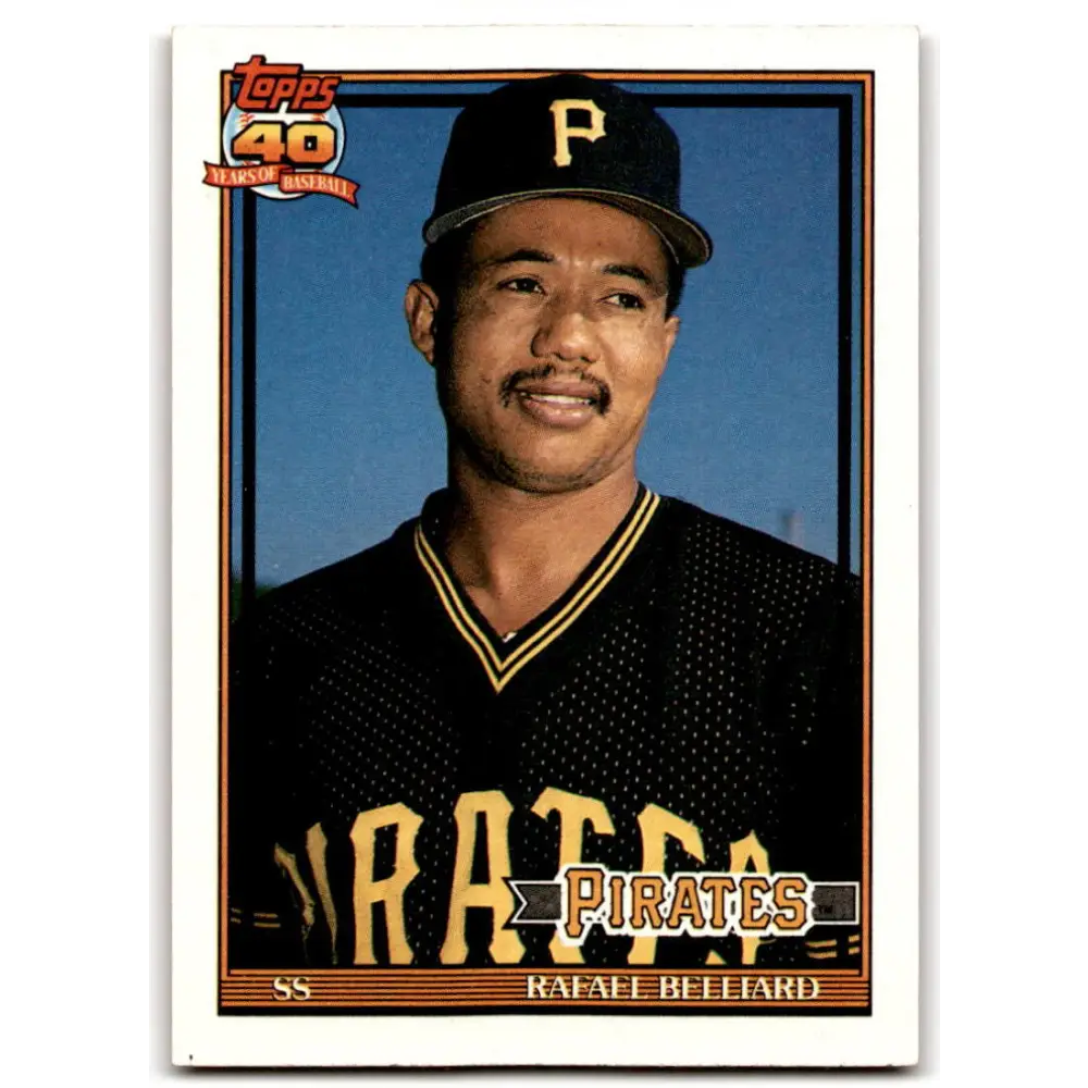 1991 Topps #487 Rafael Belliard NM-MT Pittsburgh Pirates Baseball Card  Image 1