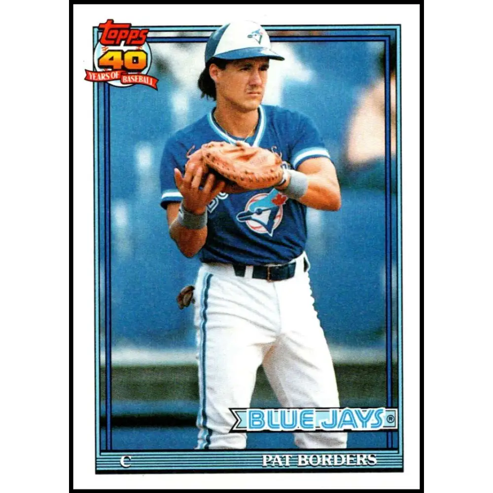 1991 Topps #49 Pat Borders NM-MT Toronto Blue Jays Baseball Card  Image 1