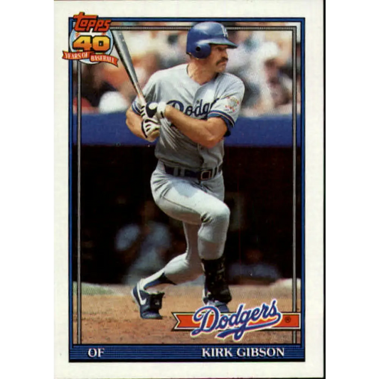 1991 Topps #490 Kirk Gibson NM-MT Los Angeles Dodgers Baseball Card  Image 1