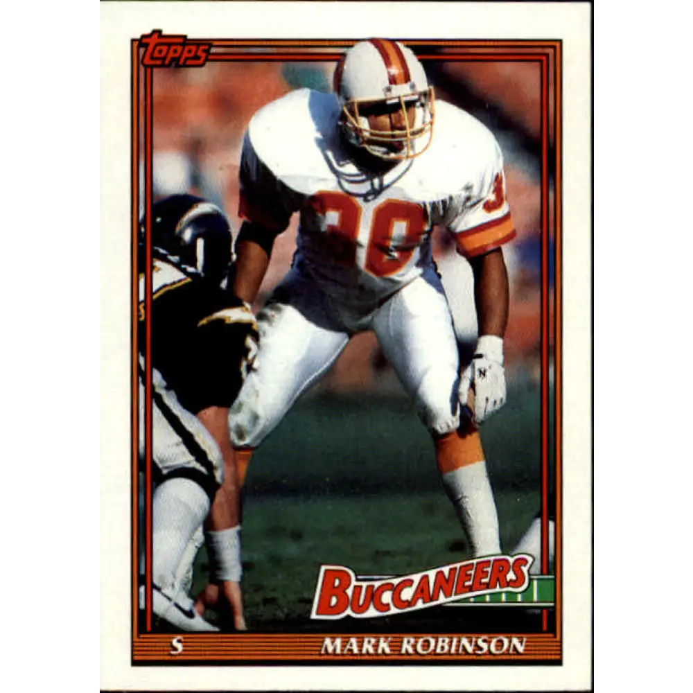 1991 Topps #496 Mark Robinson NM-MT Tampa Bay Buccaneers Football Card  Image 1