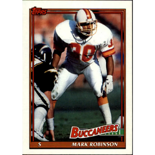 1991 Topps #496 Mark Robinson NM-MT Tampa Bay Buccaneers Football Card  Image 1