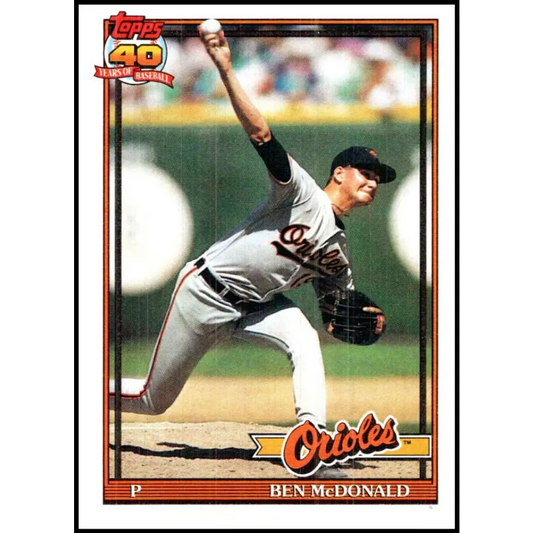1991 Topps #497 Ben McDonald NM-MT Baltimore Orioles Baseball Card  Image 1