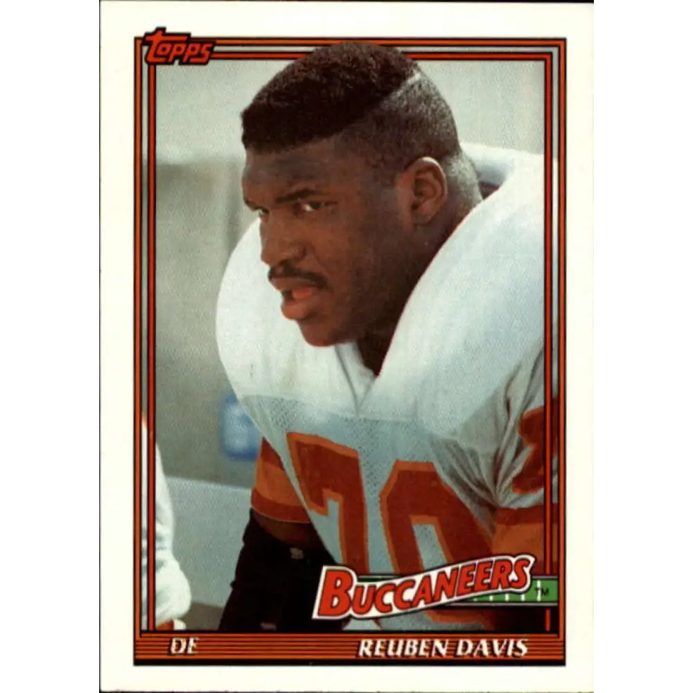 1991 Topps #497 Reuben Davis NM-MT Tampa Bay Buccaneers Football Card  Image 1