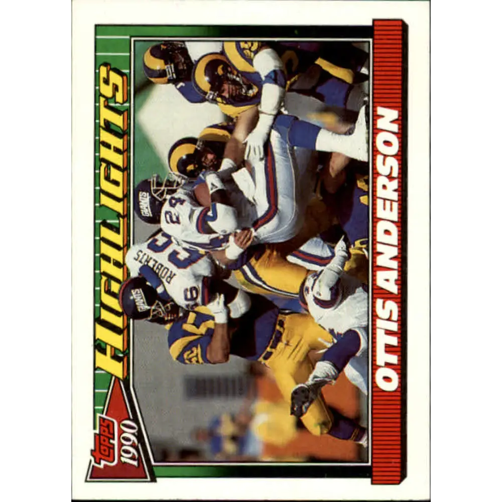 1991 Topps #5 Ottis Anderson NM-MT New York Giants Football Card  Image 1
