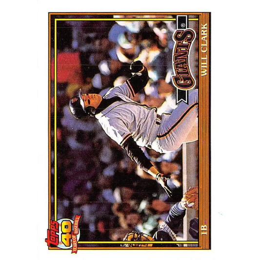 1991 Topps #500 Will Clark NM-MT San Francisco Giants Baseball Card  Image 1