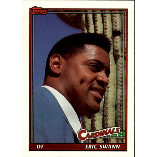 1991 Topps #502 Eric Swann NM-MT RC Rookie Phoenix Cardinals Football Card  Image 1