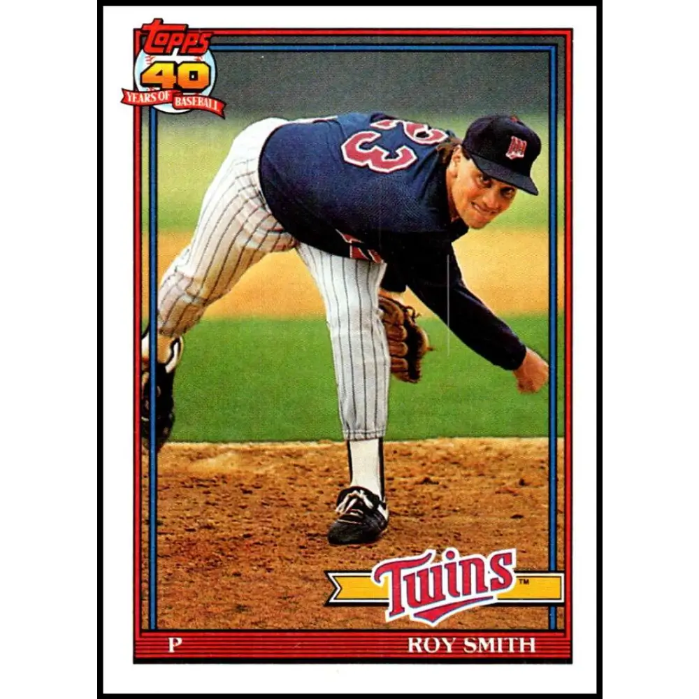 1991 Topps #503 Roy Smith NM-MT Minnesota Twins Baseball Card  Image 1