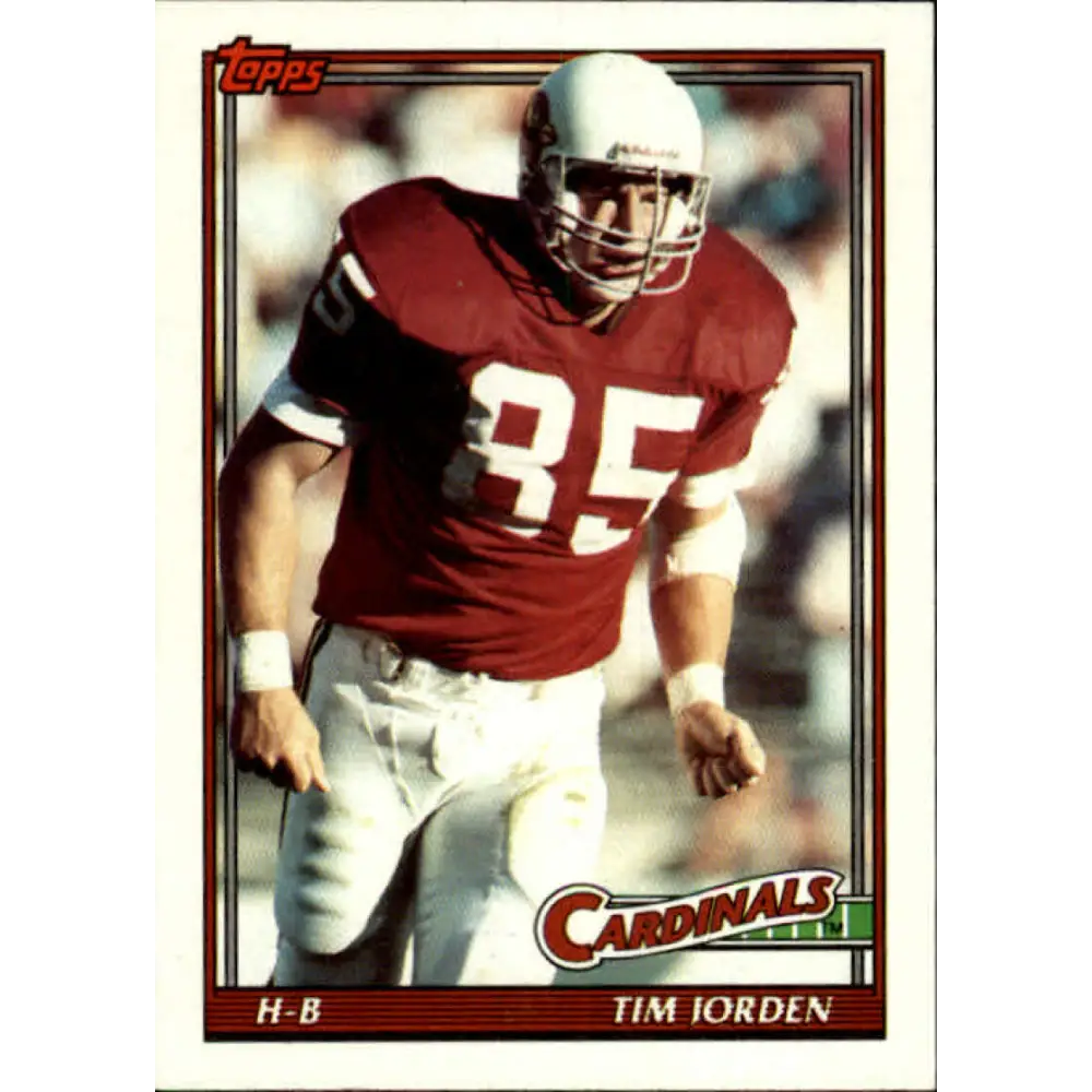 1991 Topps #507 Tim Jorden NM-MT RC Rookie Phoenix Cardinals Football Card  Image 1