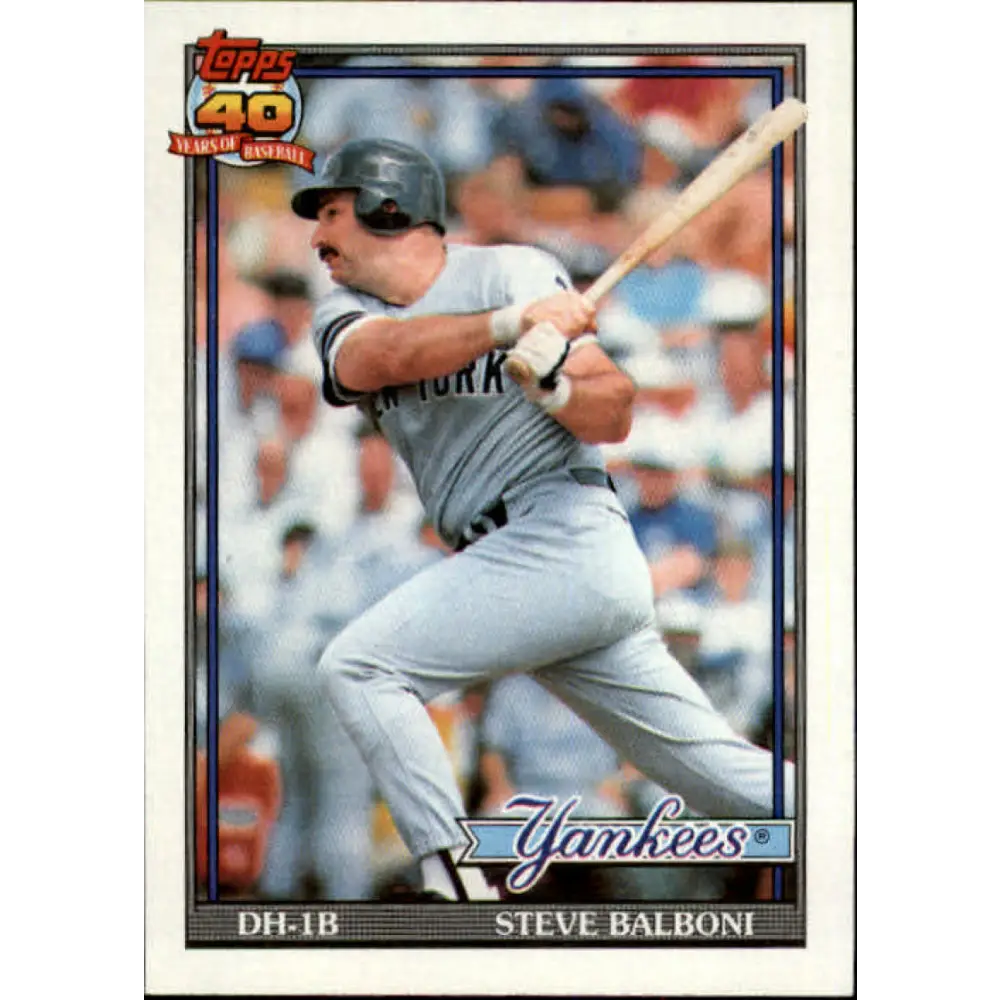 1991 Topps #511 Steve Balboni NM-MT New York Yankees Baseball Card  Image 1